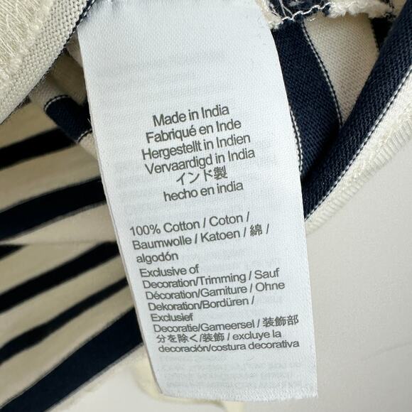 J.Crew Mariner Cloth Long Sleeve Striped Top Embroidered Ski Cotton Small NWT - Picture 7 of 10